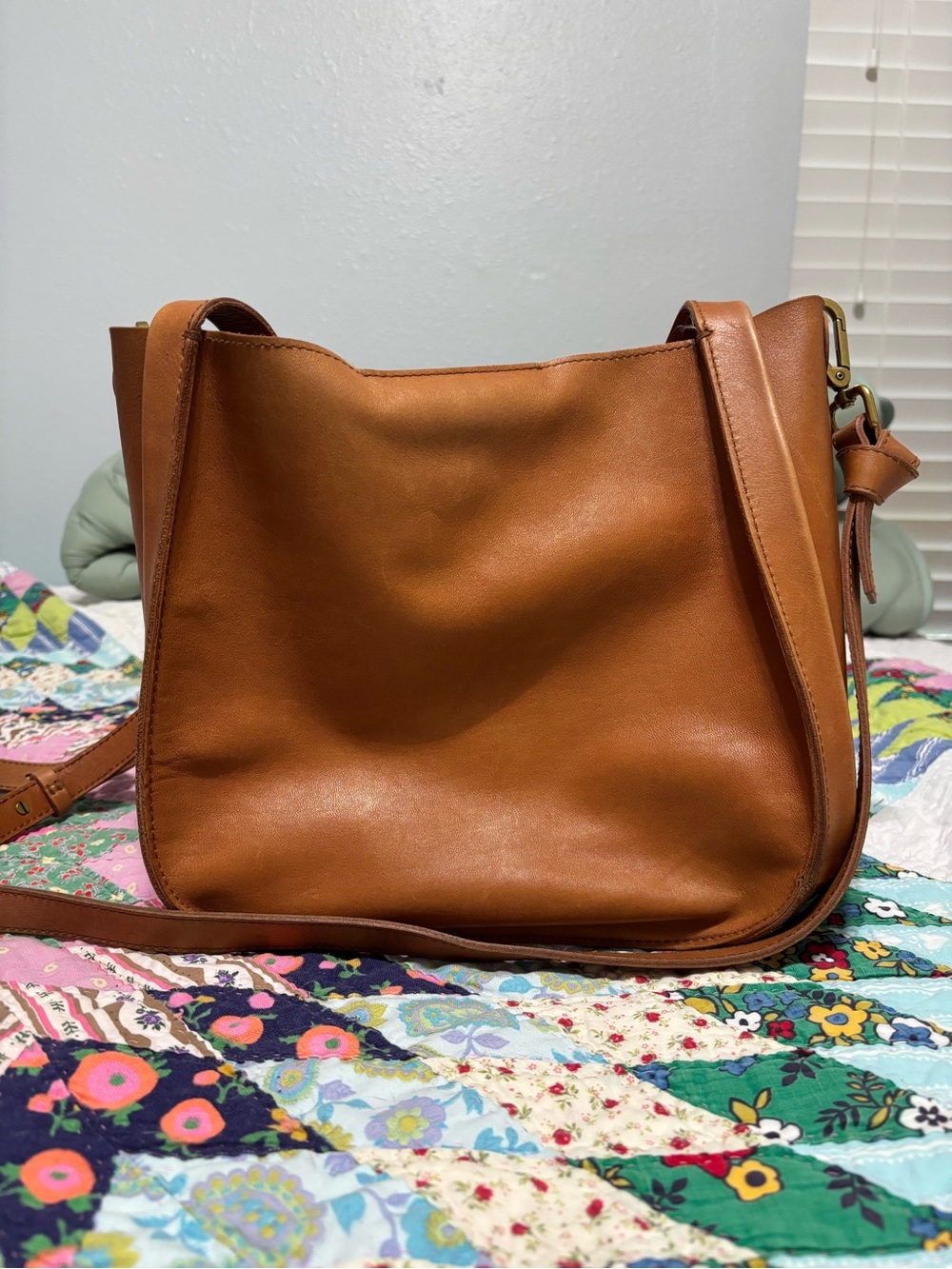 Madewell Cognac Leather Sydney Saddle Shoulder or Crossbody Bag